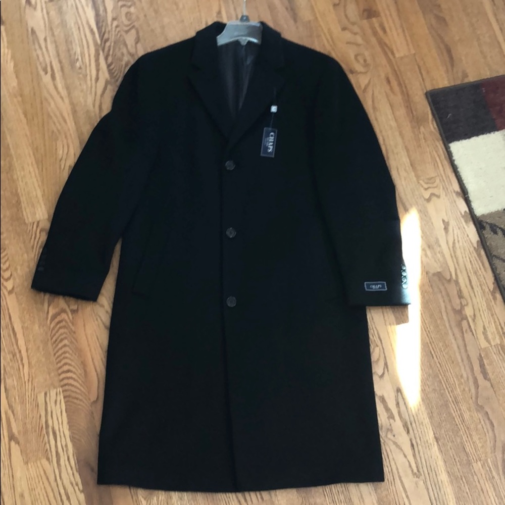 Chap’s Men’s Classic-fit Wool Blend Top Coat